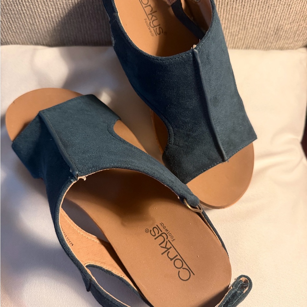 Corkys Women's Teal Open-Toe Sandals